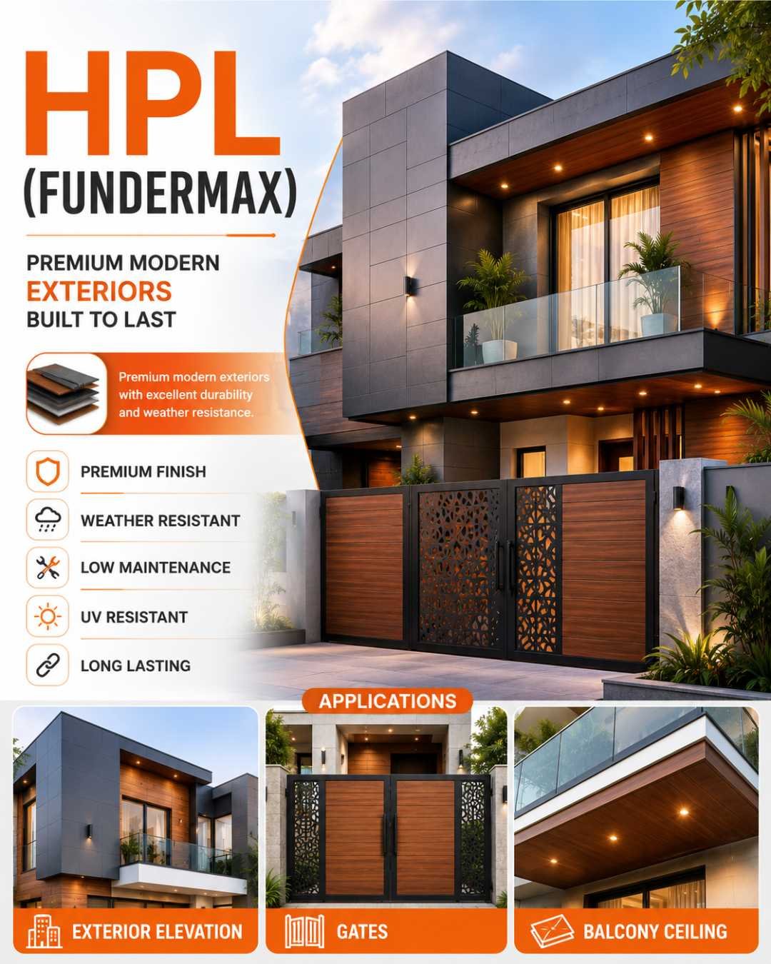Premium HPL Fundermax exterior elevation cladding